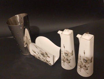Cuorematto - Eetservies (4) - Porselein, Staal - Prachtige, Antiek en Kunst