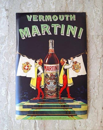 Emaillerie A Smalt Brno - Martini - Reclamebord (3) - Metaal, Antiek en Kunst
