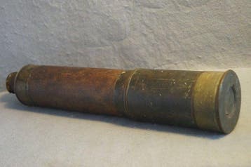 Maritieme telescoop - Large four draw brass, oak marine
