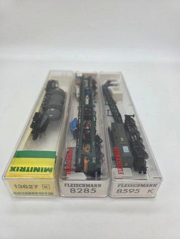 Fleischmann, Minitrix N - 8285,8595 - Wagon de train, Nieuw
