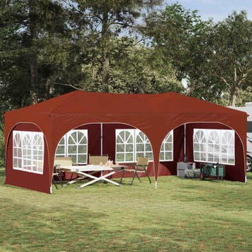 vidaXL Pop-up Feesttent 575 x 288 x 245 cm Terracotta Oxford, Verzenden, Nieuw