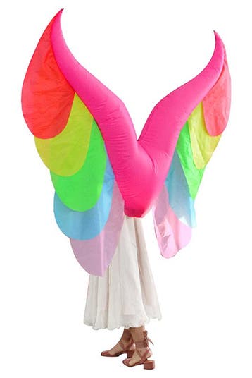 KIMU® Opblaas Kostuum Vleugels Regenboog Opblaasbaar Pak Vli, Ophalen of Verzenden, Nieuw