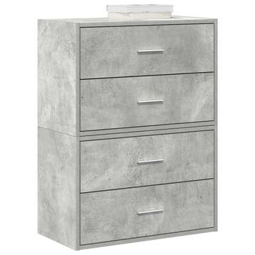 vidaXL Kasten met 4 lades 2 st 60x31x40 cm bewerkt hout, Huis en Inrichting, Verzenden, Nieuw