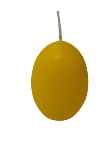 Eikaars Eierkaarsen Geel 65x45 mm per stuk, Nieuw
