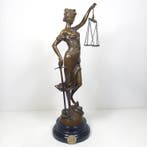sculptuur, Lady Justice - 40 cm - Gepatineerd brons, Antiek en Kunst