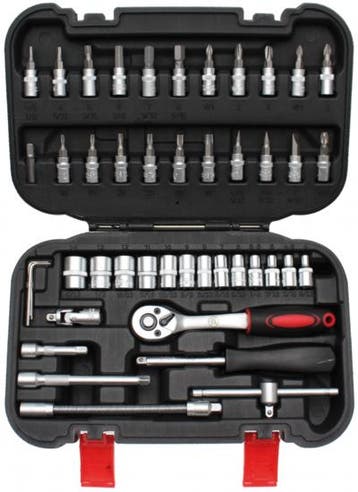Dopsleutelset 6,3 mm (1/4) 46-dlg, Verzenden, Nieuw