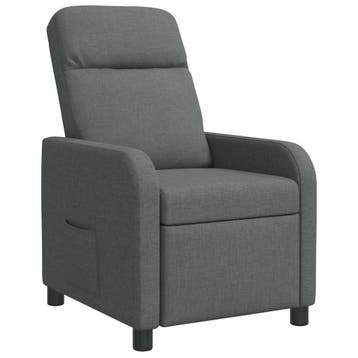 vidaXL Recliner Donkergrijs Stof, Huis en Inrichting, Verzenden, Nieuw