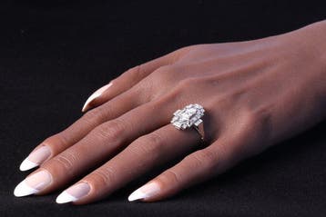 Ring Platina - 1.26ct. tw. Diamant (Natuurlijk) - Vintage, Nieuw