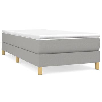 Bedframe 100x200 cm - Duurzaam design in lichtgrijs - Top..., 100 cm, Eenpersoons, Verzenden, Zo goed als nieuw