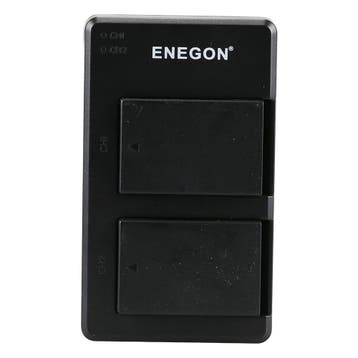 Enegon LP-E17 Dual Acculader (micro-USB) met garantie, Ophalen of Verzenden, Gebruikt