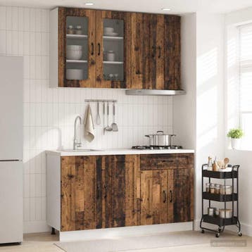 vidaXL Keukenblok KALMAR 4 st Oud hout Bewerkt hout, Verzenden