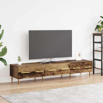 vidaXL TV Kast met lade Oud Hout 150 x 36 x 30 cm Bewerkt, Verzenden