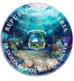 Liberia. 5 Dollars 2026 – Whispers of the Deep - 120 mm – 1