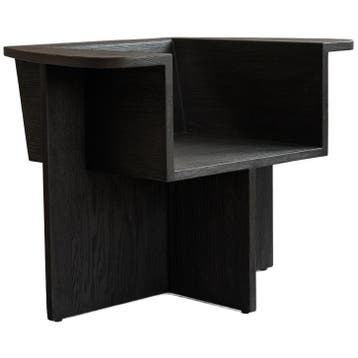 101 Copenhagen Fauteuil Brutus - Coffee Black Oak, Gebruikt, Verzenden, Minder dan 75 cm, 75 tot 100 cm