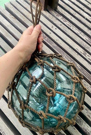 Maritieme objecten - Grote vintage Japanse glazen visdrijver