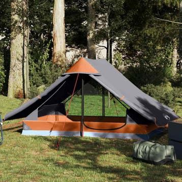 vidaXL Tent 2-persoons waterdicht grijs, Verzenden, Nieuw