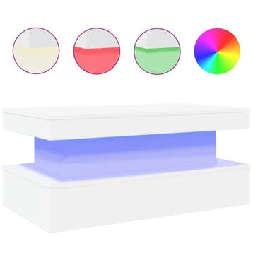 Salontafel LED Wit | 41% Retour deal | Sla je slag!, Huis en Inrichting, Tafels | Salontafels, 50 tot 100 cm, Verzenden, 50 tot 100 cm