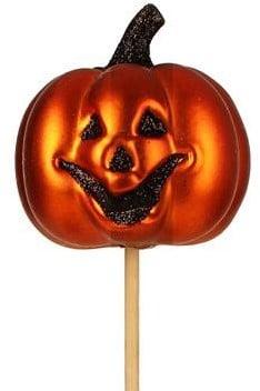 Bijsteker Halloween Pompoen Scary 6 cm +12 cm stok per stuk, Nieuw