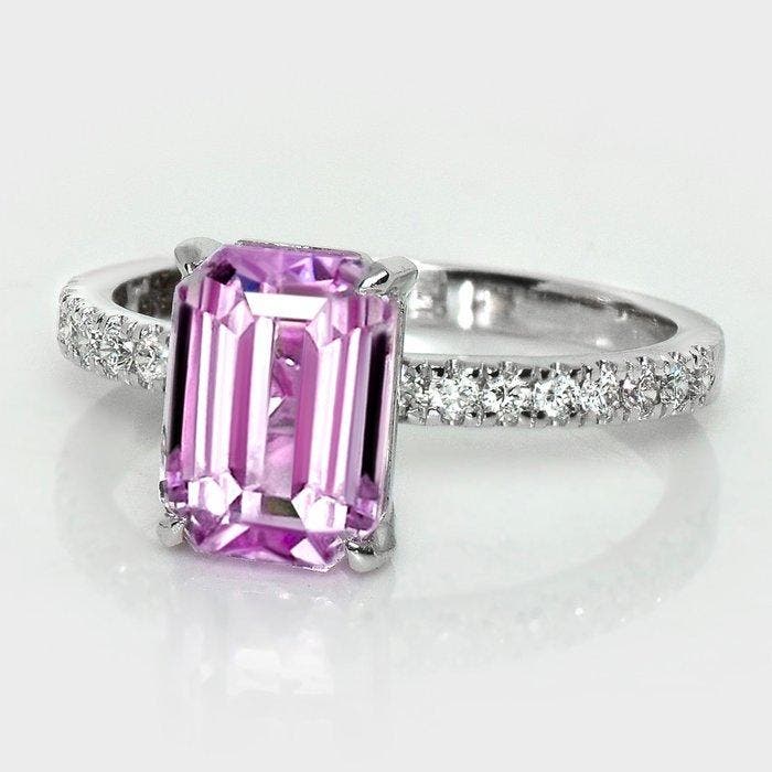 Zonder minimumprijs - Ring - 14 karaat Witgoud, HRD 3,14 ct, Handtassen en Accessoires, Ringen
