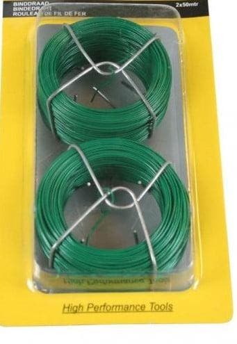 Binddraad Twist tie Groen 2 x 50 meter 2 stuks