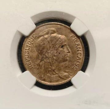France. 5 Centimes 1916 Dupuis. NGC MS63 (Sans prix de