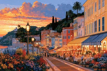 Iconica - Sunset Terrace in Villefranche - unique 1/1 XXL