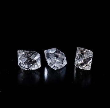 ZEERZELDZAME lot van 3 Herkimer-diamanten — 5,33 karaat