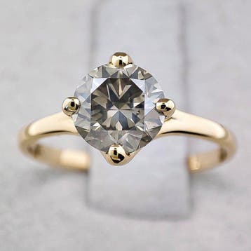 Zonder minimumprijs - Ring - 14 karaat Geel goud - 1.29ct.