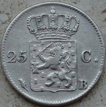 Nederland. Willem I. 25 Cent 1829B
