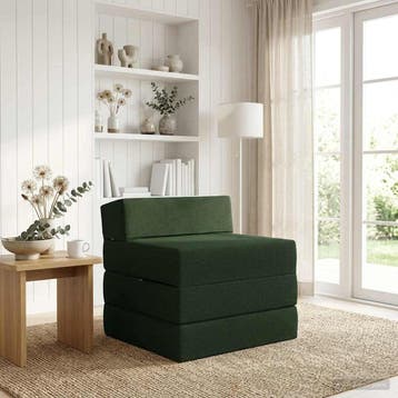 vidaXL Vouwbare Sofa Bed Donkergroen 200 x 70 x 15 cm Stof, Huis en Inrichting, Zetels | Zetels, Verzenden, Nieuw
