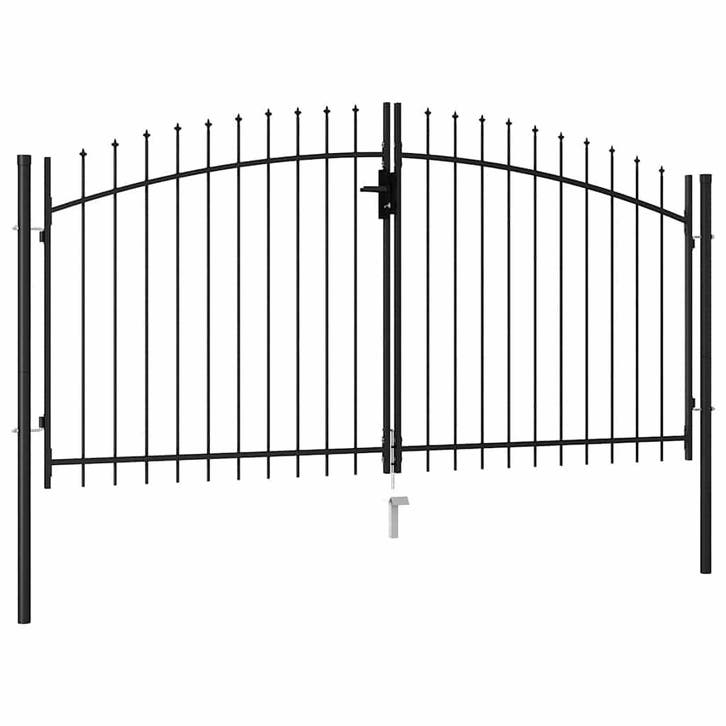 vidaXL Hekpoort Woerden dubbele deur met puntige bovenkant, Jardin & Terrasse, Portes de jardin, Envoi