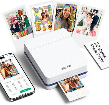 Nelko Fotoprinter PP01 kleur draagbare mini fotoprinter, wit, Verzenden, Nieuw