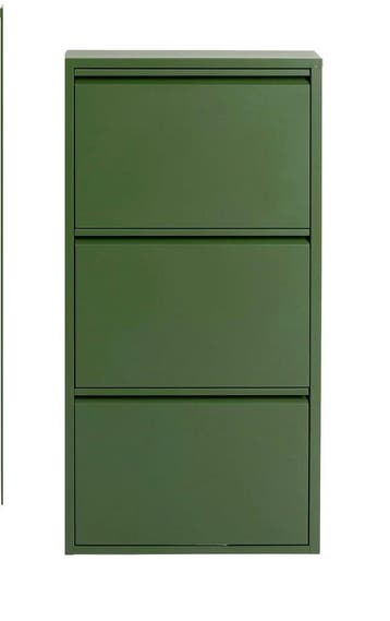Kare Design Schoenenkast Caruso, olijfgroen, 104×50×15 cm., Huis en Inrichting, Stoelen, Ophalen of Verzenden, Nieuw
