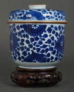 Kangxi (1662-1722) - Pot - Pioenen, Chrysanten en loof -