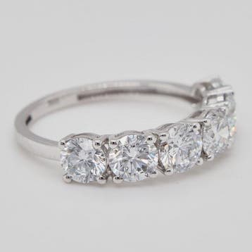 Zonder minimumprijs - Ring - 14 karaat Witgoud - 2.40ct. tw., Nieuw