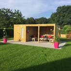 Tuinhuis met open gedeelte 3,63 x 5,88 m, 200 tot 400 cm, Tuinhuis, Nieuw, 1 raam