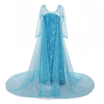 Prinsessenjurk - Blauwe Elsa jurk met sleep - Kleedje, Verzenden, Nieuw