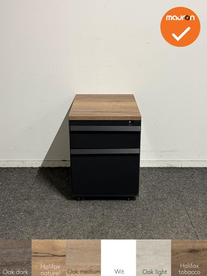 Ladeblok - 57x42x57cm - Antraciet - 2 lades - kunststof fron, Zakelijke goederen, Kantoor en Winkelinrichting | Kantoormeubilair en Inrichting