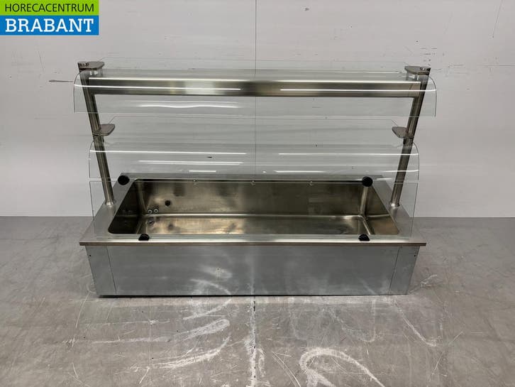RVS Inbouw Bain Marie 4 x 1/1 GN 146 cm 230V Horeca, Articles professionnels, Horeca | Équipement de cuisine, Enlèvement ou Envoi