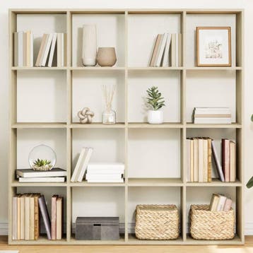 vidaXL Boekenkast 137,5x29x137,5 cm bewerkt hout sonoma, Verzenden