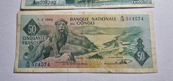 Belgisch-Congo, Congo. - 2 Banknotes - 1957/1962 (Zonder