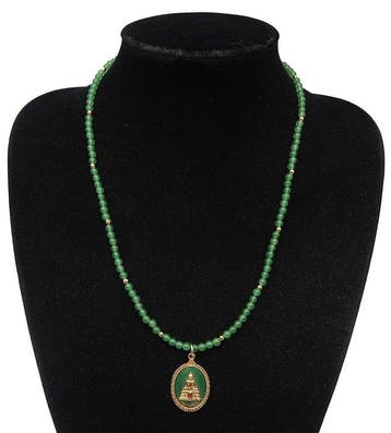 Ketting van de Overwinnende Boeddha - Smaragd –