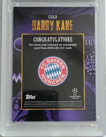 2024 Topps Harry Kane /25 Auto Gold Limited edition,, Nieuw
