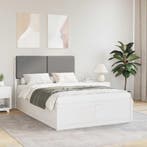 vidaXL Bedframe met Gevoerde Hoofdbord Lichtgrijs 120 x 190, Verzenden, Nieuw
