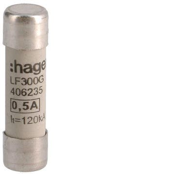 Fusible Cylindrique Industriel Hager 10x38mm 0.5A 500V -, Verzenden