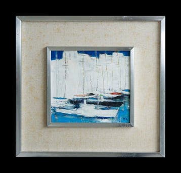 Raymond De Botton (1922-1985) - Barques dans le port