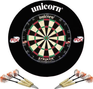 Striker Home Dartset - Dartbord met Beschermring en 2 set..., Ophalen of Verzenden, Dartbord