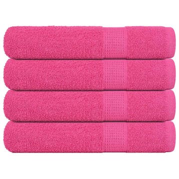 vidaXL Saunahanddoeken FROGN 4 st 80x200 cm 360 g/m² roze, Verzenden, Nieuw