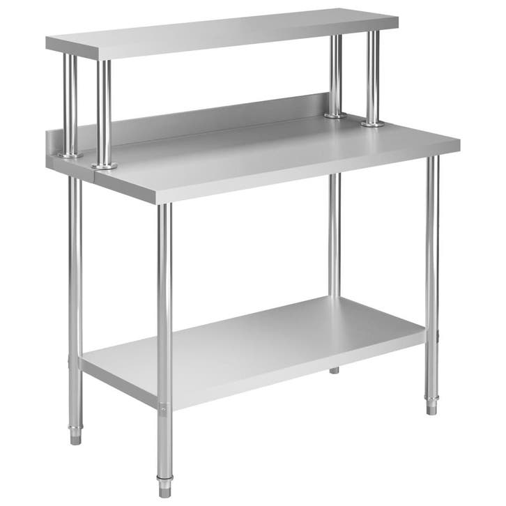 vidaXL Keukenwerktafel met bovenschap 120x60x120 cm, Zakelijke goederen, Horeca | Overige, Verzenden