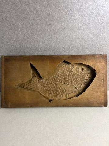 Large 49 cm Wooden Tai Wagashi Mold – Traditional Japanese